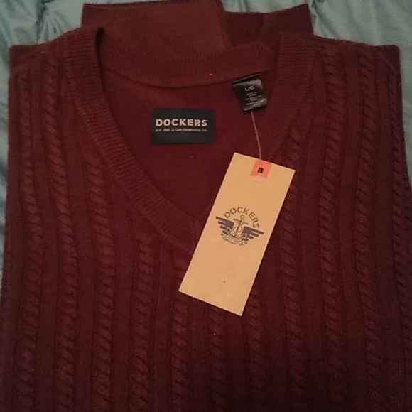 *SALE" Docker V Neck Super Soft Sweater - Picture 1 of 4